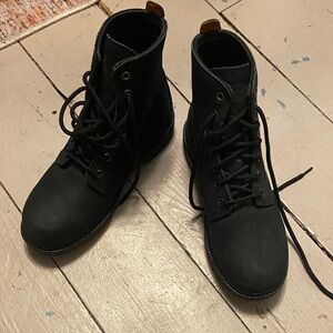 Timberland Black Leather Women's Winter Boots